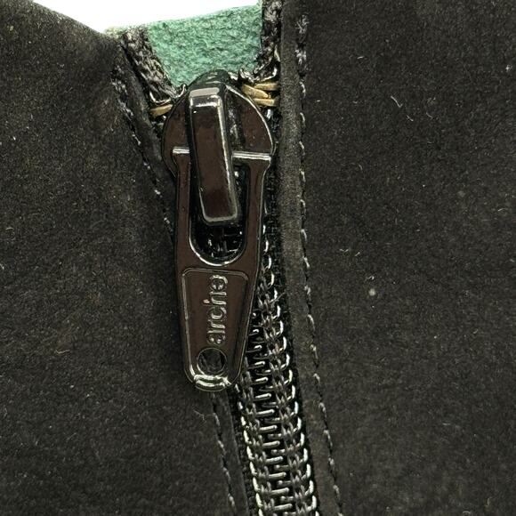 Arche Musaca Suede Ankle Boot SZ 41.5 Women's Black Zip Kitten Heel Comfort FLAW - Picture 13 of 14